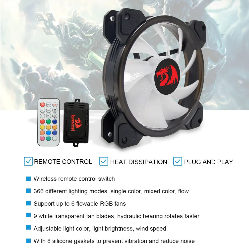 Redragon GC F009 PC Cooling Fan Coolers & Power Supply