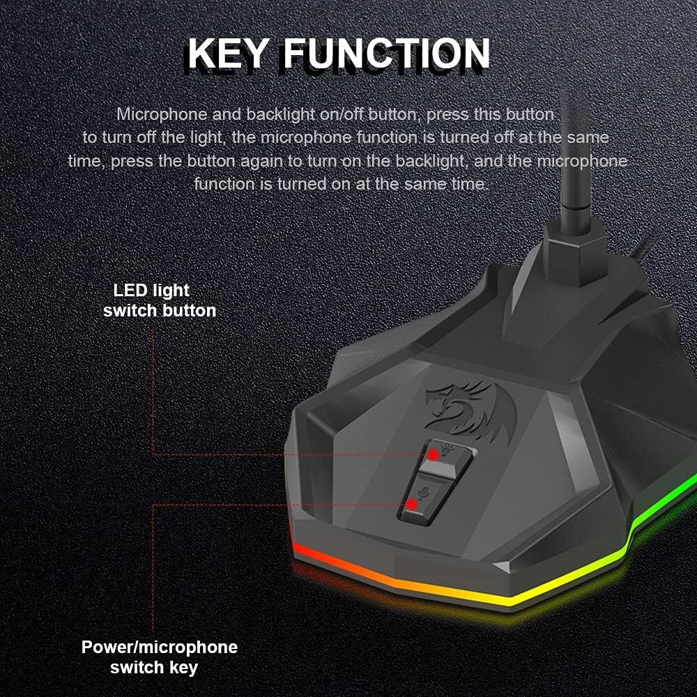 REDRAGON GM99 STIX USB RGB Microphone Streaming
