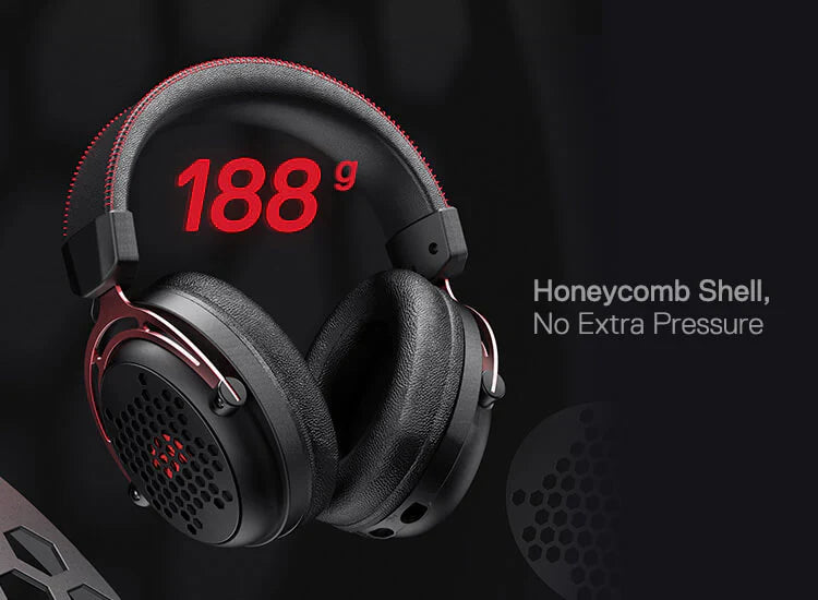 Redragon H386 Diomedes USB Gaming Headset – 7.1 Surround Sound (Black) Wireless