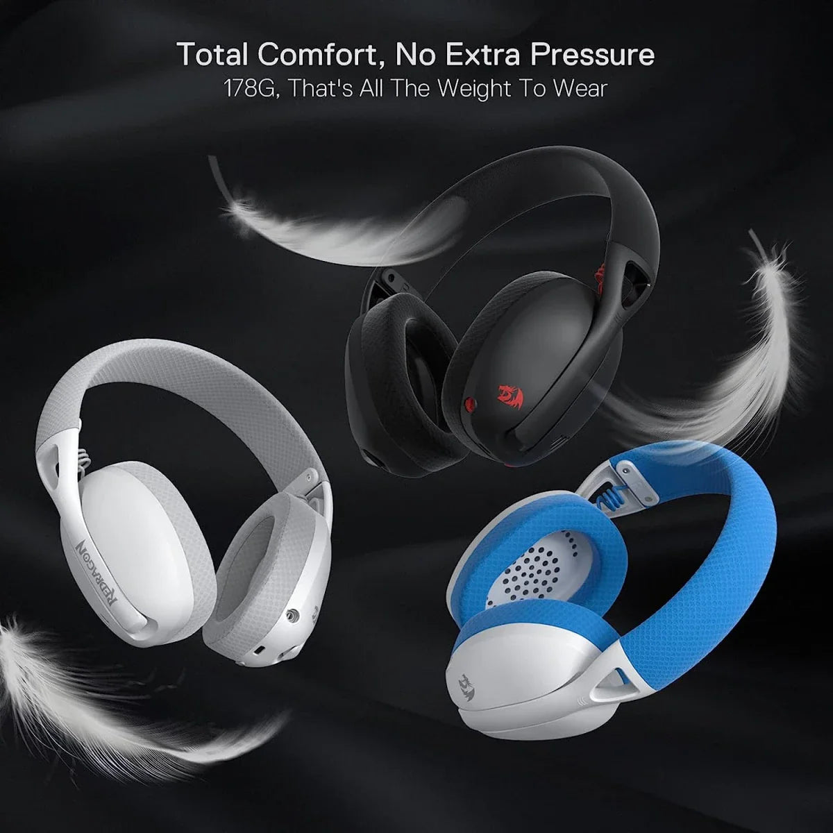 Redragon H848 BT Wireless Gaming Headset Lightweight 7.1 Surround Sound Audio