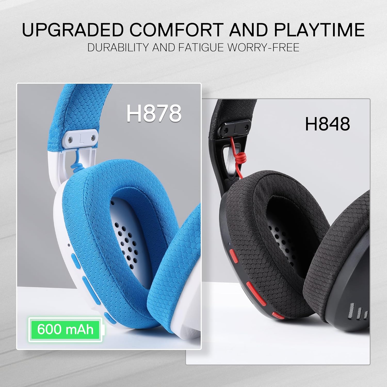 Redragon H878 3-mode Wireless Blue Lighting Gaming Headset - Lightweight - 7.1 Redragon H878 3-mode Wireless Blue Lighting Gaming Headset - Lightweight - 7.1