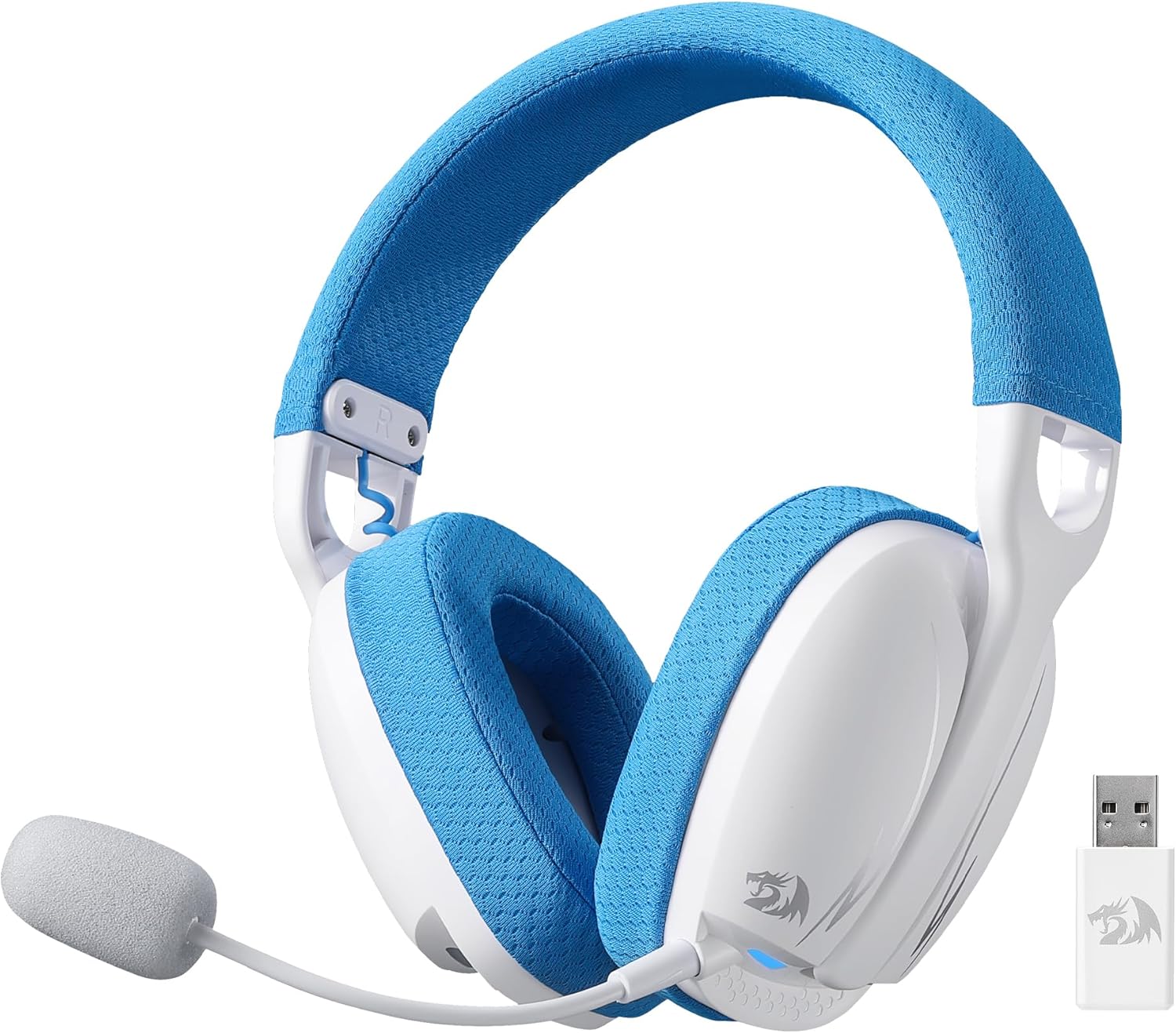 Redragon H878 3 Mode Wireless Blue Lighting Gaming Headset Lightweight 7.1