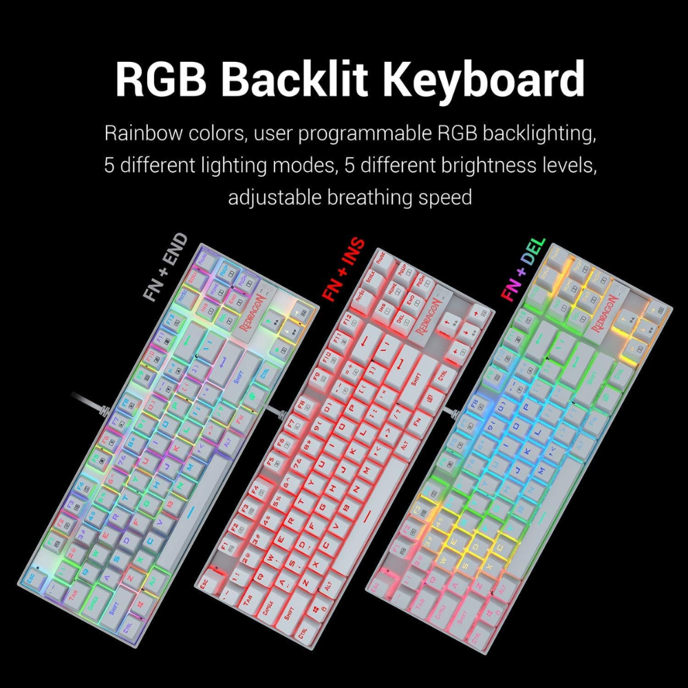 Redragon K552 RGB 2 Wired TKL 75% Mechanical Gaming Keyboard | AR Keyboard