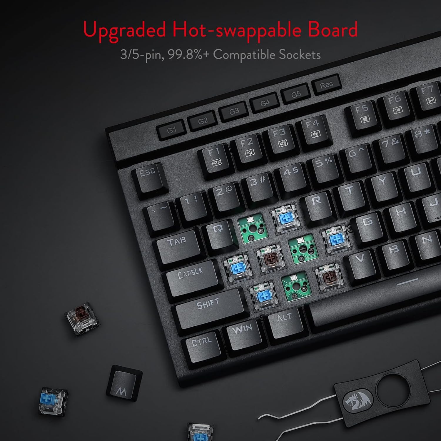 Redragon K580 VATA RGB LED Backlit Mechanical Gaming Keyboard Keyboard