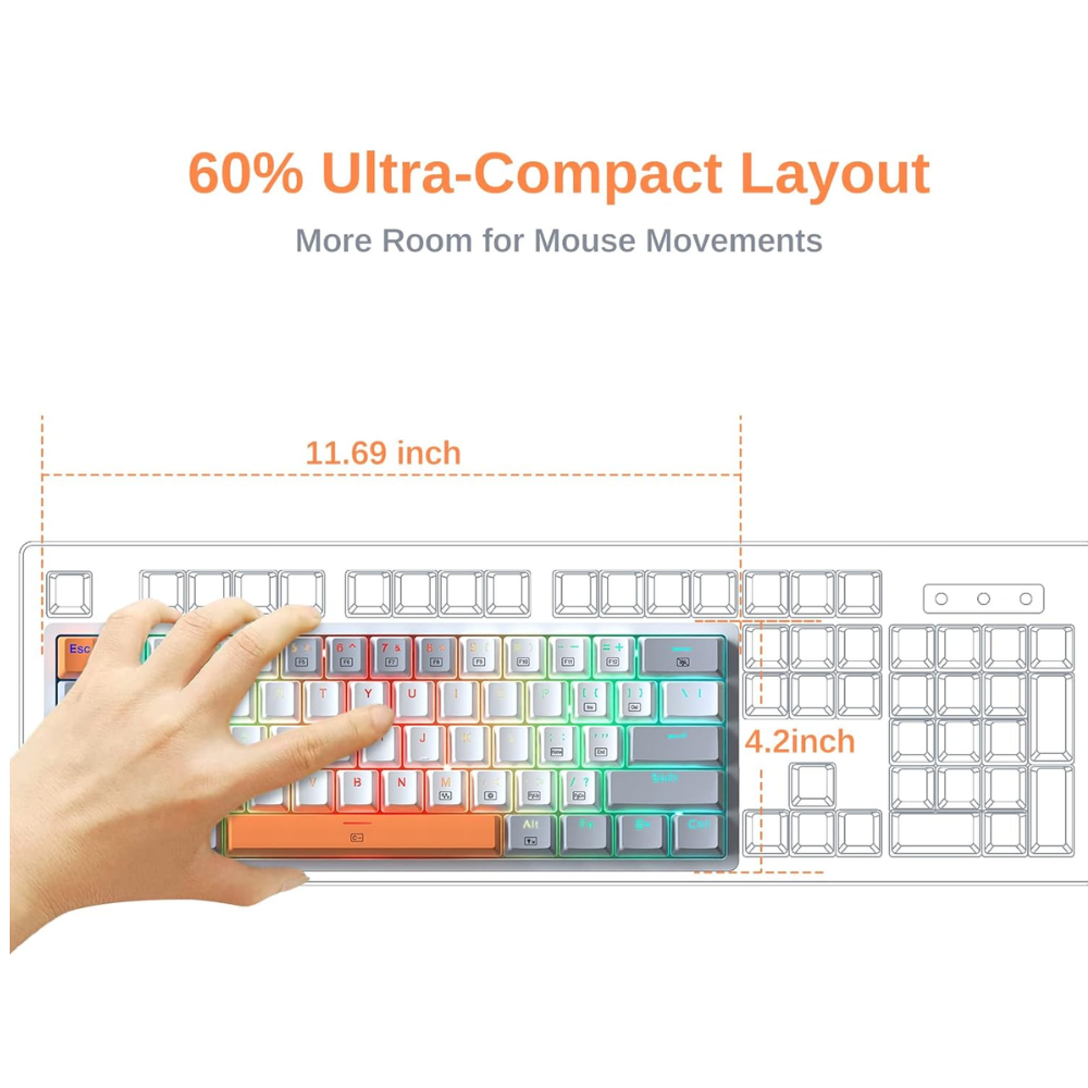 Redragon K642WGO AKALI 60% RGB Mechanical Keyboard Keyboard