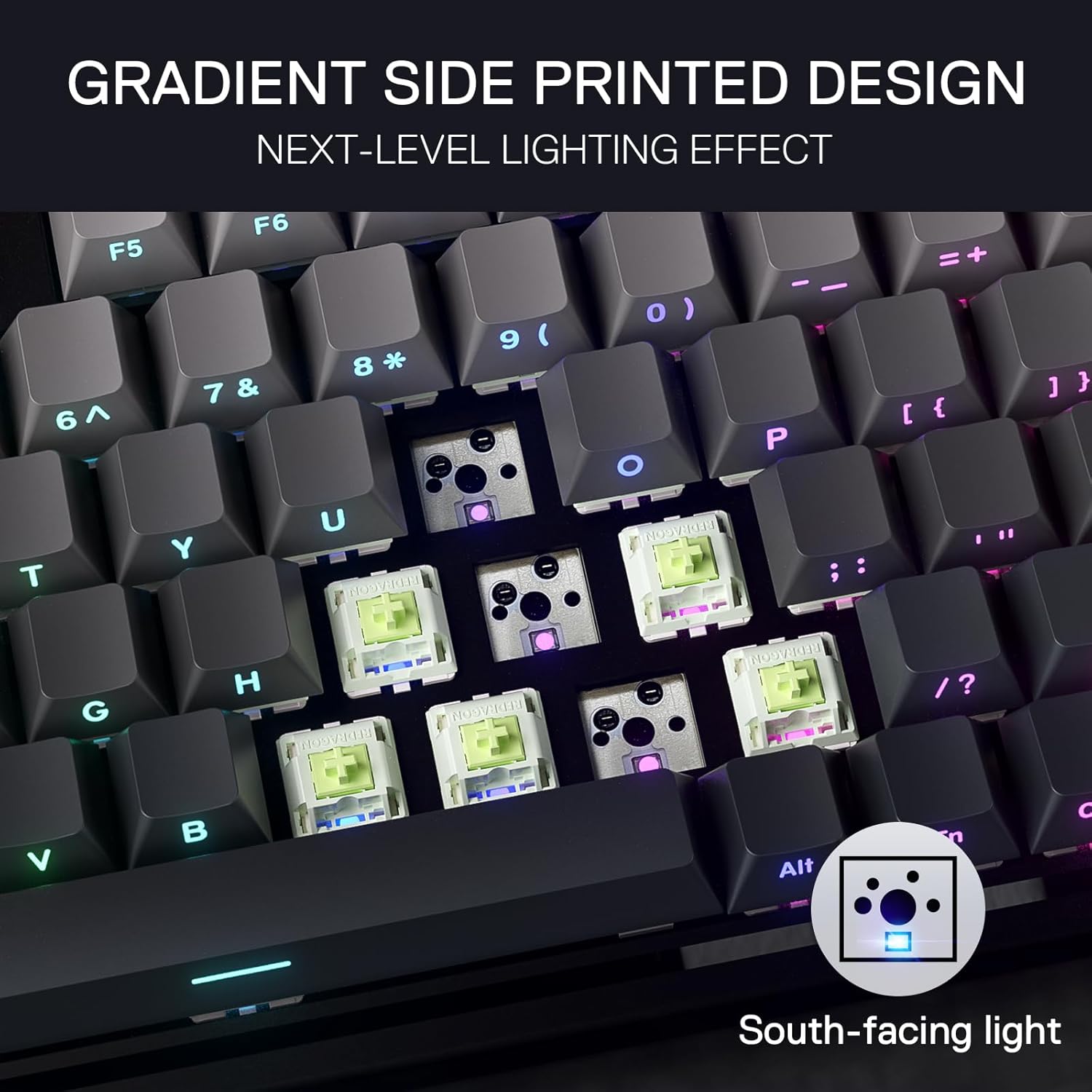 Redragon K673 GB 75% Wireless Gasket RGB Gaming Keyboard 3 Modes 81 Keys PBT