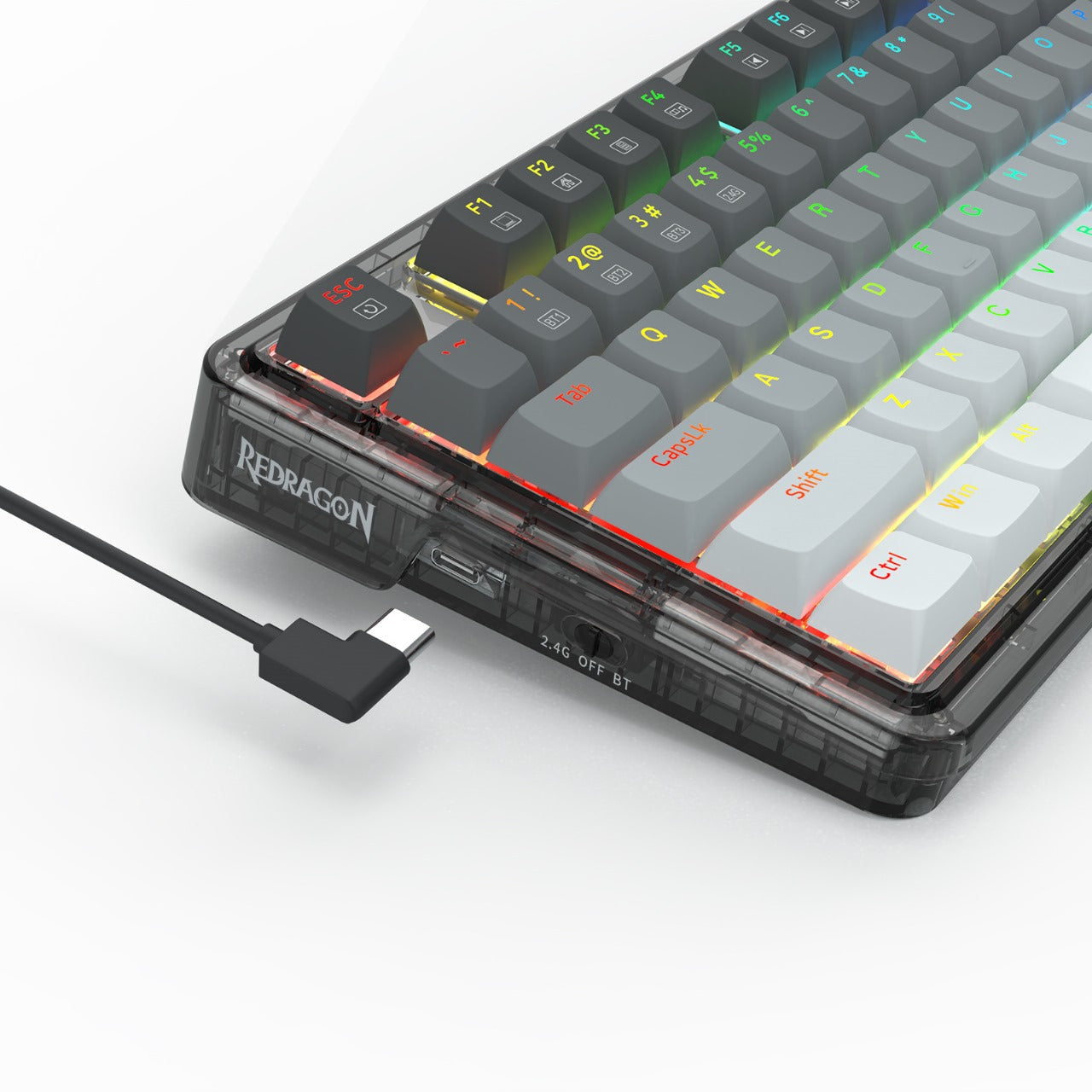Redragon K673 GG 75% Wireless Gasket RGB Gaming Keyboard 3 Modes 81 Keys PBT