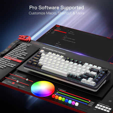 Redragon K673 PRO 75% Wireless Gasket RGB Gaming Keyboard Keyboard