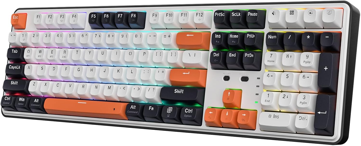 Redragon K689 PRO Wireless Gasket RGB Gaming Keyboard 104 Keys + Extra 4