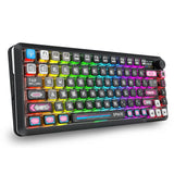 Redragon K708MC RGB Flekact Pro Tri-Mode 75% Hot-Swappable Wireless Mechanical Keyboard with LCD Display (Sunuo Switch)