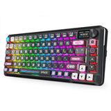 Redragon K708MC RGB Flekact Pro Tri-Mode 75% Hot-Swappable Wireless Mechanical Keyboard with LCD Display (Sunuo Switch)