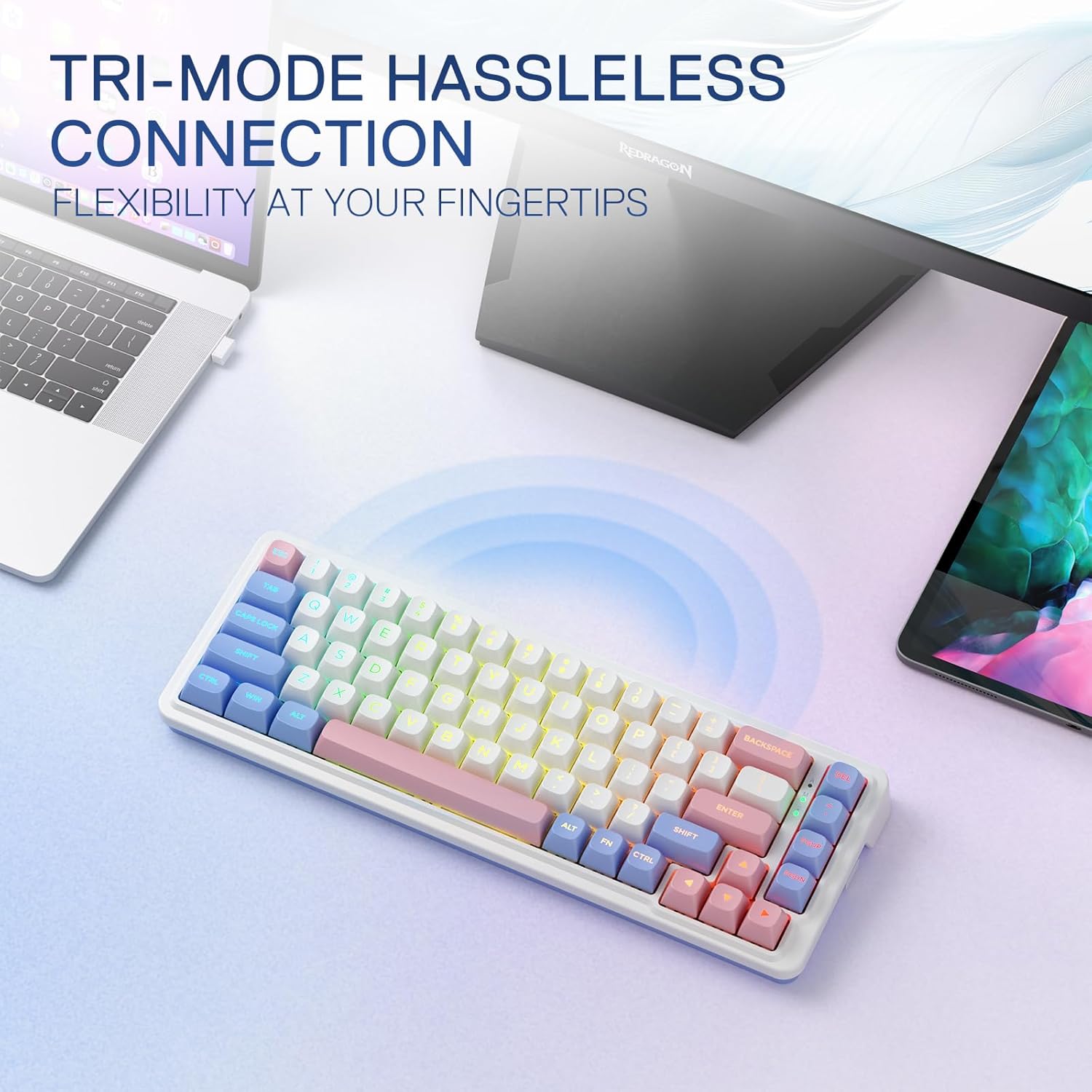 Redragon K709 PRO 65% Wireless Gasket RGB Gaming Keyboard 68 Keys Hot Swap