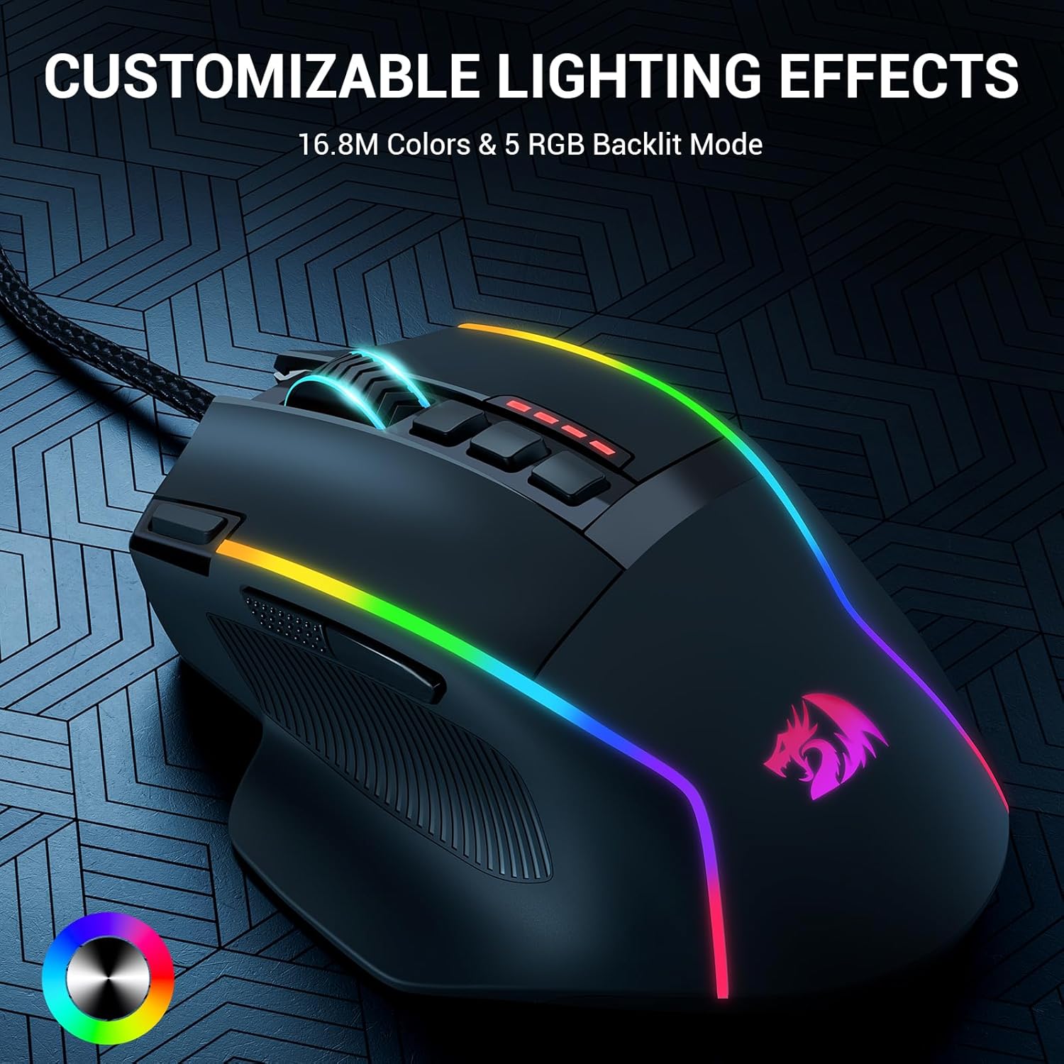Redragon M915 Gaming Mouse Wired Gaming Mouse 26,000 DPI Opitacl Sensor