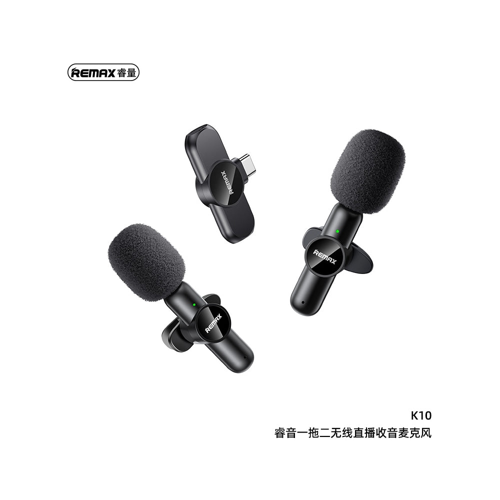REMAX One to two Live Stream Wireless Microphone K10 Streaming