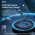 REMAX RC - 128i REMINE Series 20W IPhone Cable With Digital Display Cables &