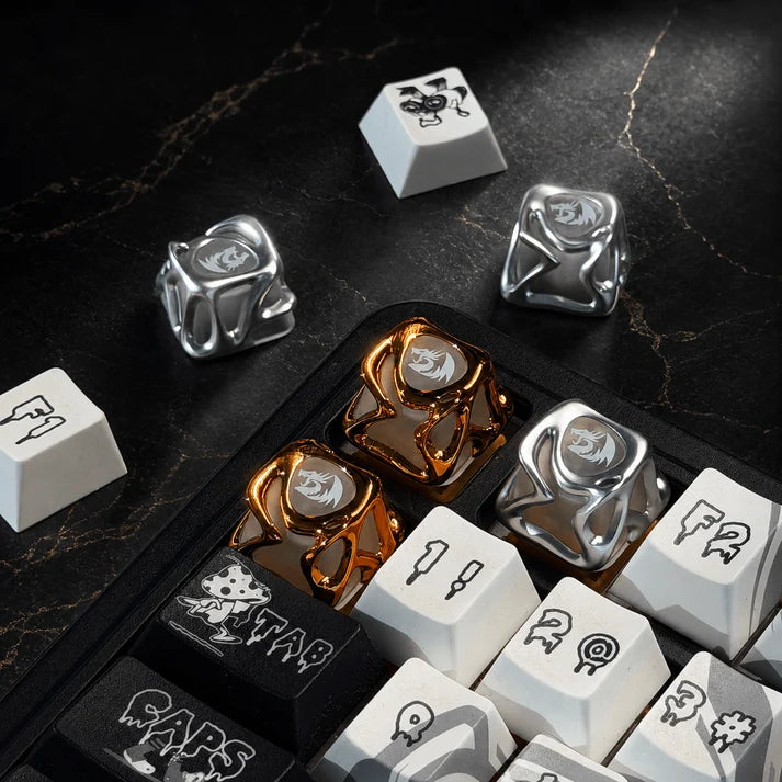 Redragon CrystalFlow™ Liquid Metal RGB Artisan Mechanical Keyboard Keycap – Premium Custom ESC Key ( 1 pcs)