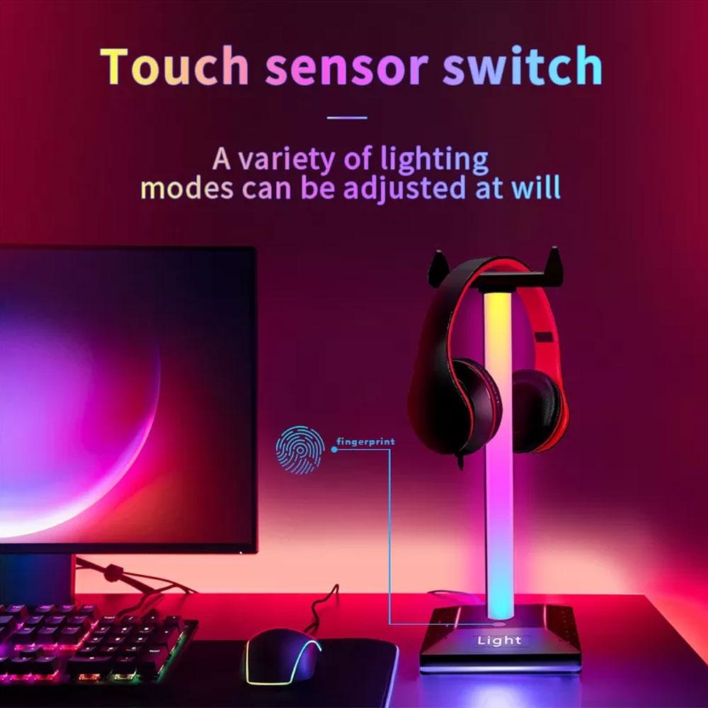 RGBIC headphone stand light display stand Detachable ambient light Audio