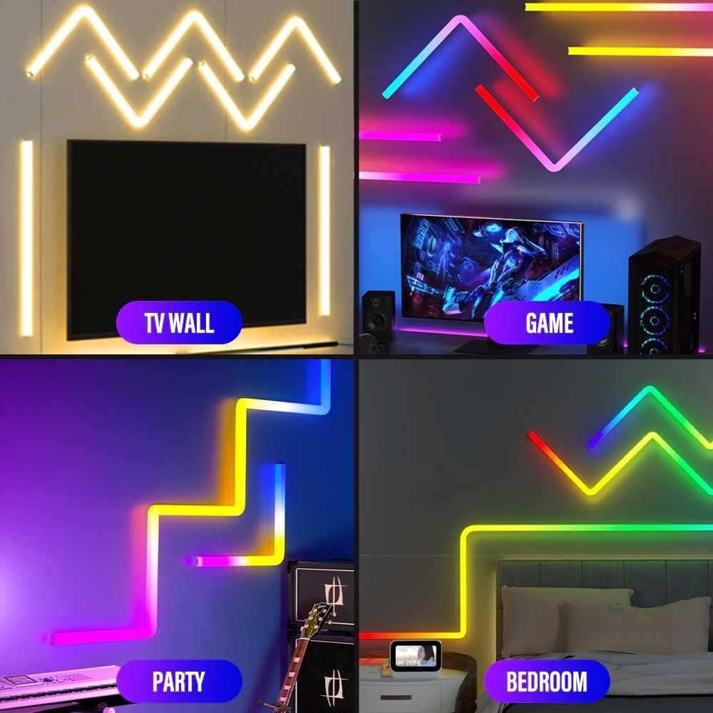 RGBIC LED Smart Wall Lamp Light Lightning