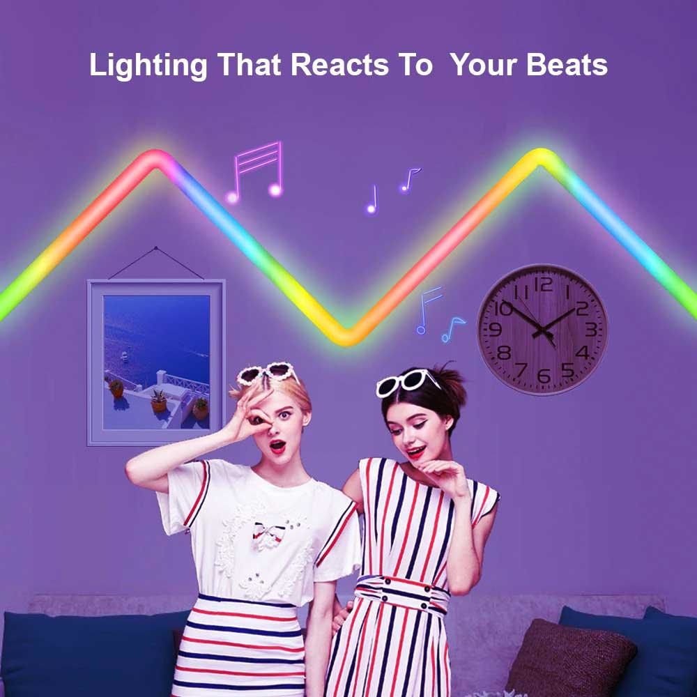 RGBIC LED Smart Wall Lamp Light Lightning