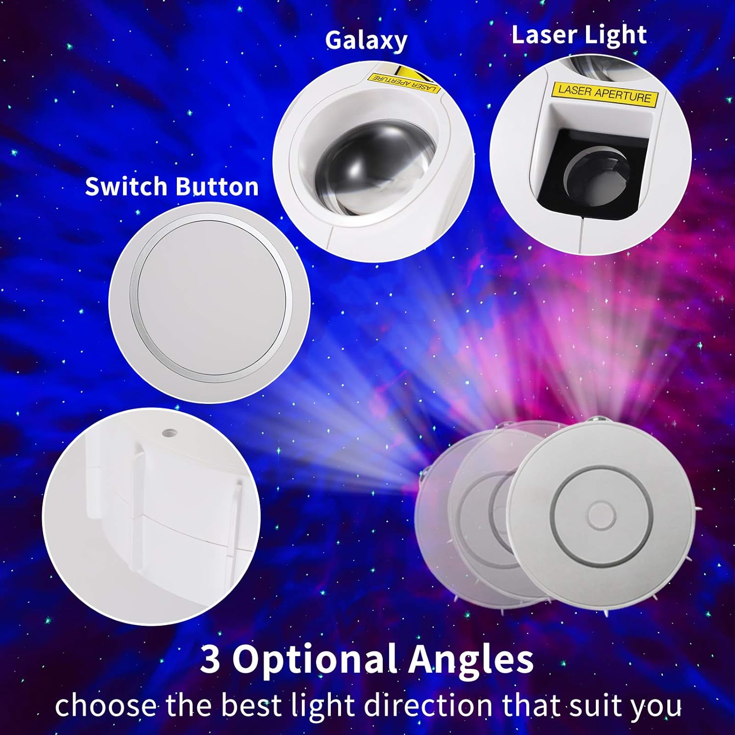Smart Galaxy Projector Compatible with Alexa & Google Home Lightning