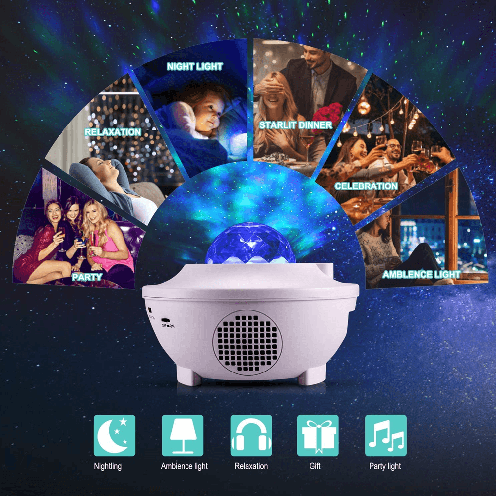 Starry Projector Light and Music Player Lightning