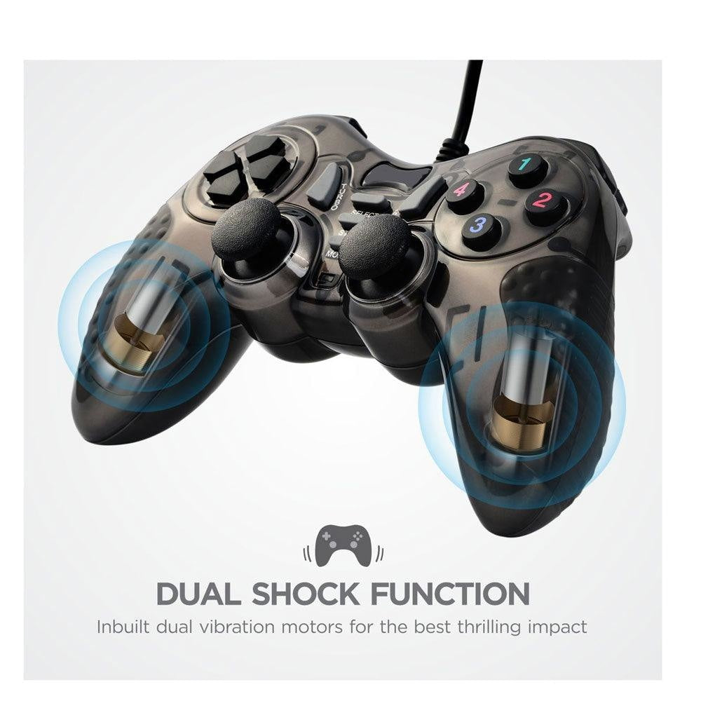 Twin Dual Shock USB Wired Gamepad Joystick Console