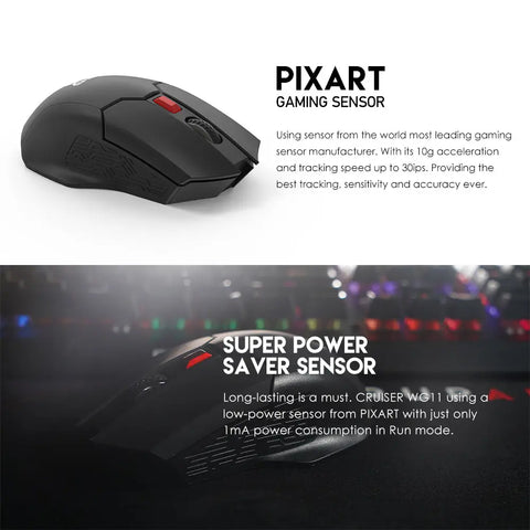 CRUISER WG11 WIRELESS 2.4GHZ PRO-GAMING MOUSE