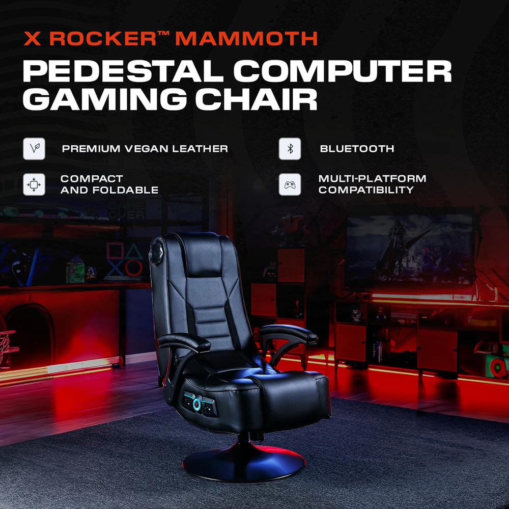 X Rocker Pro White X Rocker Pro 4.1 Pedestal Gaming Chair with 4.1 Wireless Audio System