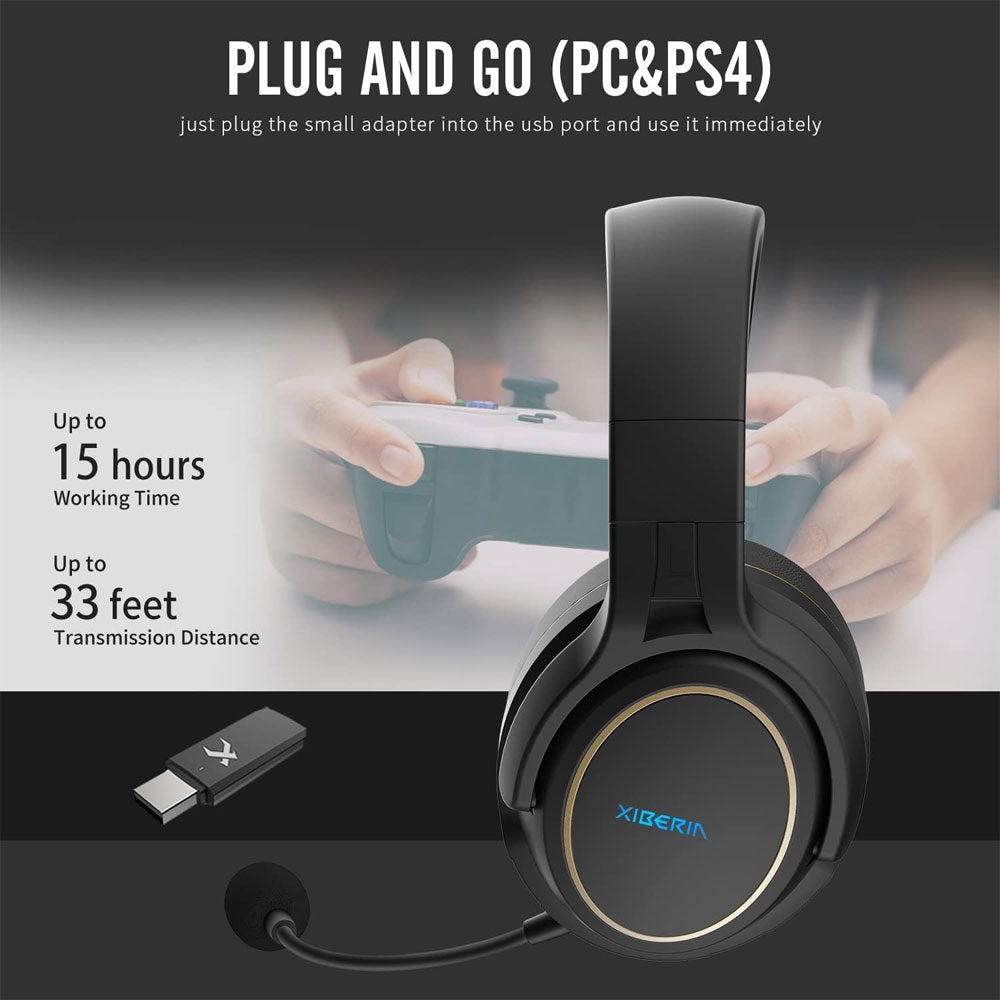 XIBERIA G01 PRO Wireless Gaming Headset for PS5/PS4/PC Audio 35 JOD